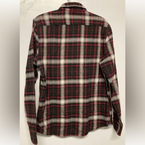 New! Flag & Anthem Mens Plaid Shirt ButtonUp Red Black White Lightweight Medium - Picture 2 of 12
